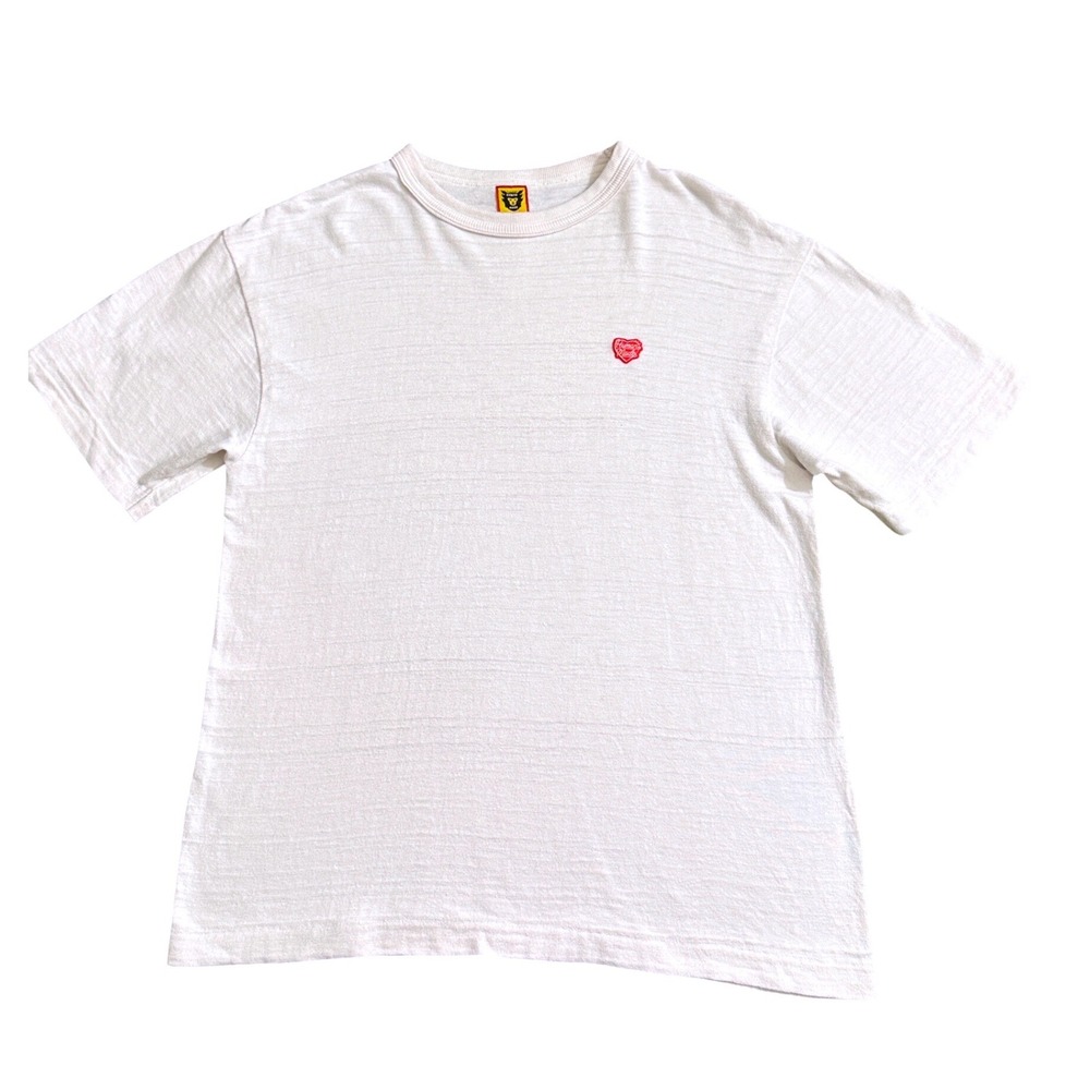 Human Made Slub T-Shirt White Heart‎ Logo Graphic Mens Streetwear Tee zz33